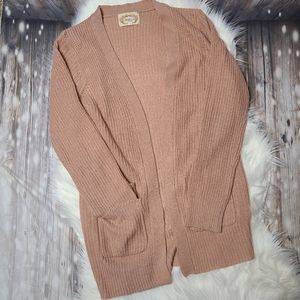 Open front long sweater